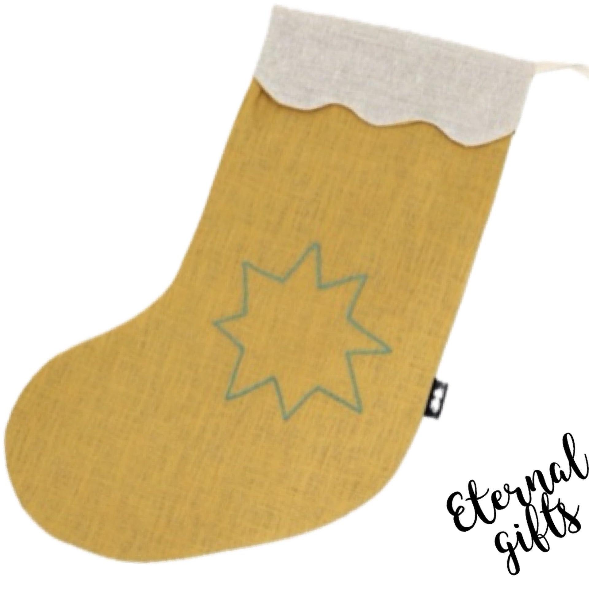 Irish Linen Santa Stocking by We Made Good