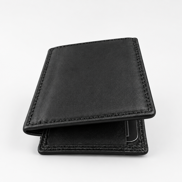Men's leather wallet purse card holder. Multiple compartment in Brown or Black by Zerimar 1942