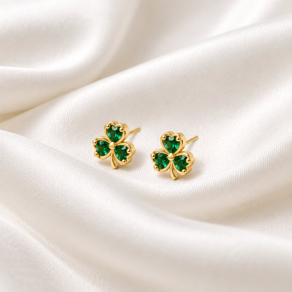 Séala Clover Earring in Emerald by Absolute Jewellery