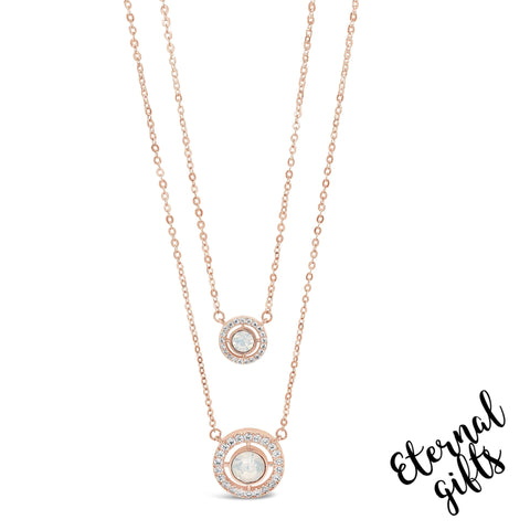 Opal Double Layer Necklace by Absolute Jewellery