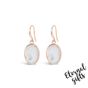 Drop Opal In Rose Gold Earring by Absolute Jewellery