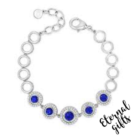 Sapphire Halo Bracelet by Absolute Jewellery