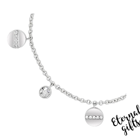 Silver Charms Bracelet by Absolute Jewellery