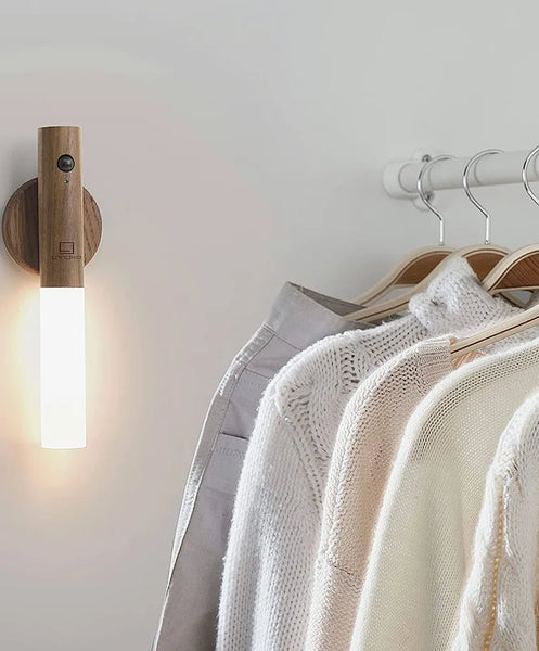 Smart Baton Light Natural Walnut Wood by Gingko Design