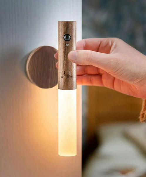 Smart Baton Light Natural Walnut Wood by Gingko Design