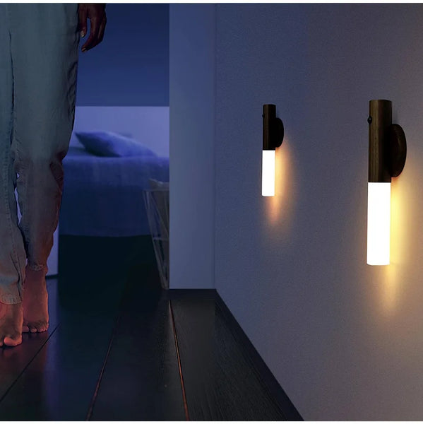 Smart Baton Light Natural Walnut Wood by Gingko Design