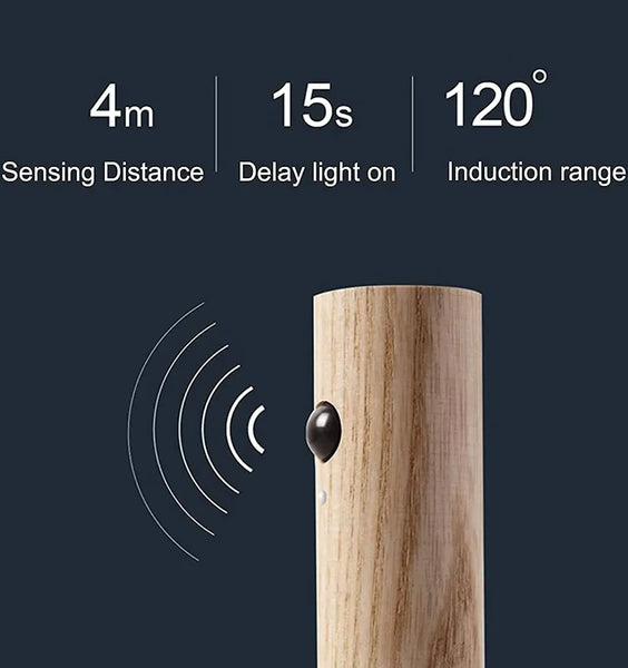 Smart Baton Light Natural Walnut Wood by Gingko Design