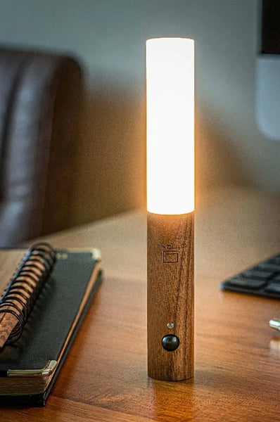 Smart Baton Light Natural Walnut Wood by Gingko Design
