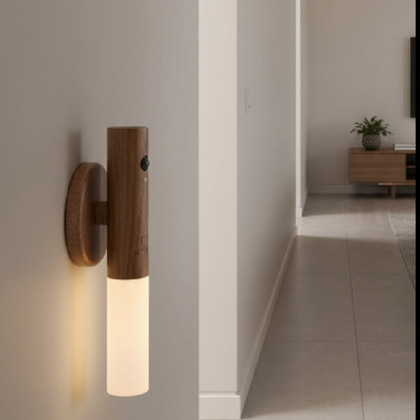 Smart Baton Light Natural Walnut Wood by Gingko Design