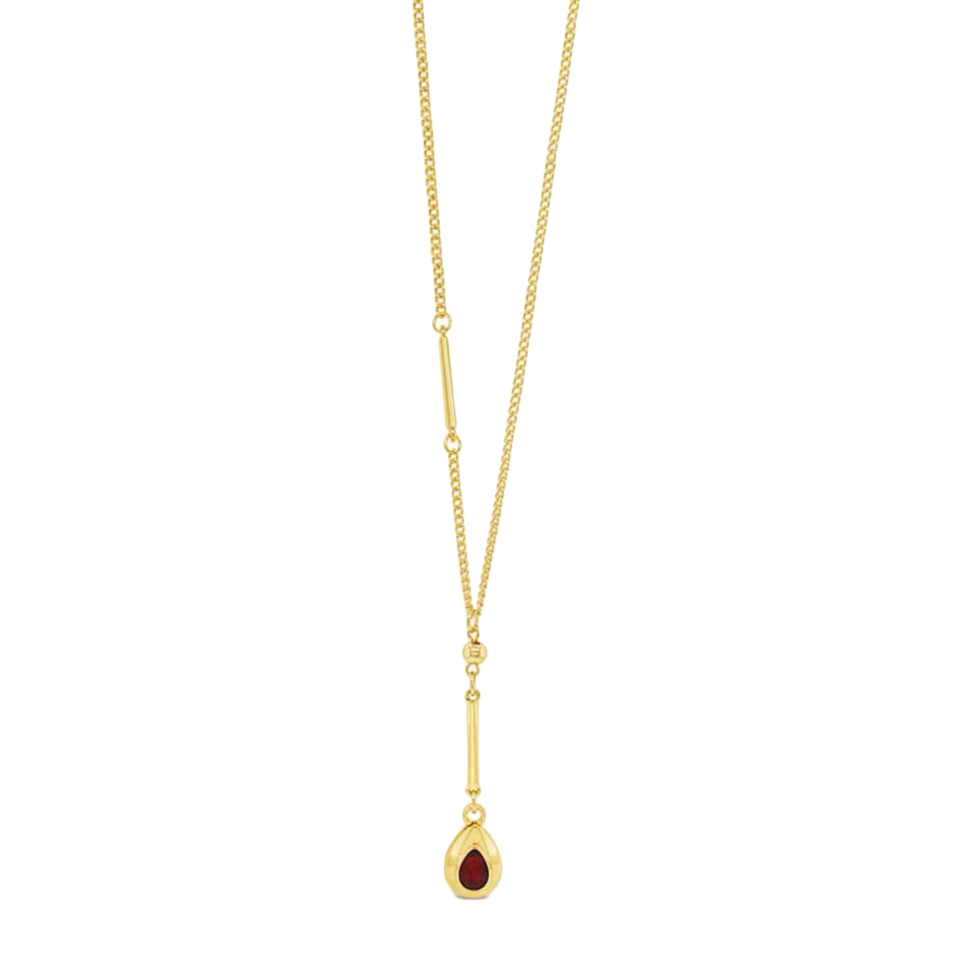 Long Gold and Siam Chain by Absolute Jewellery (30”)