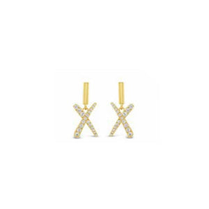 Gold and Diamond Earrings by Absolute