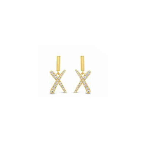 Gold and Diamond Earrings by Absolute