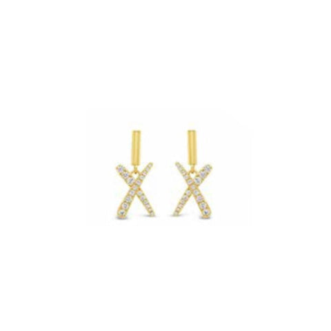 Gold and Diamond Earrings by Absolute