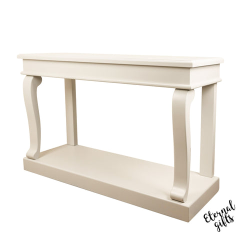 Console Table In Ivory Scroll 130mm