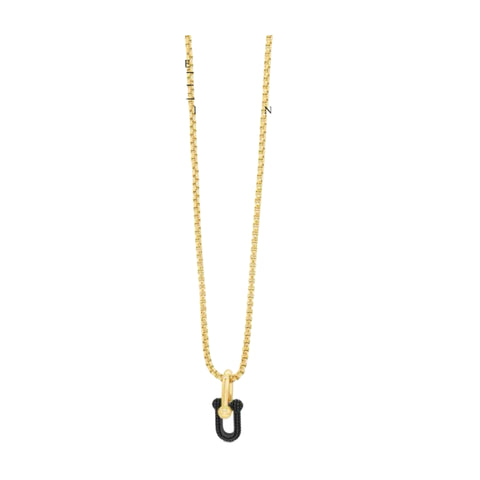 Gold and Black Necklace by Absolute Jewellery