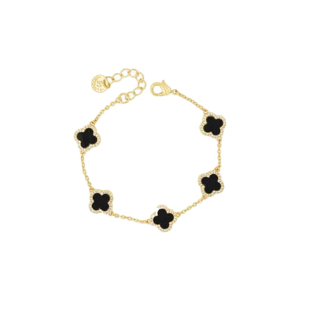 Gold and Jet Black Bracelet by Absolute Jewellery