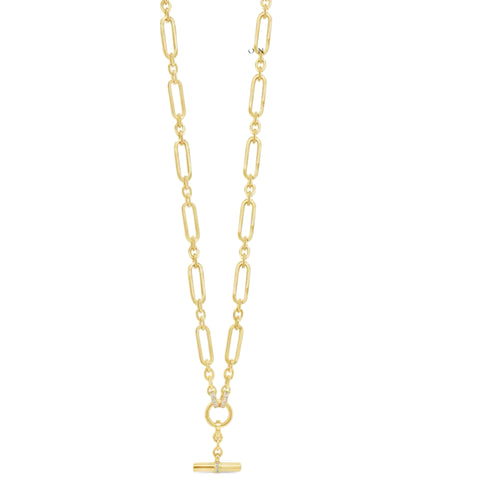 T-Bar Gold Link Chain by Absolute Jewellery