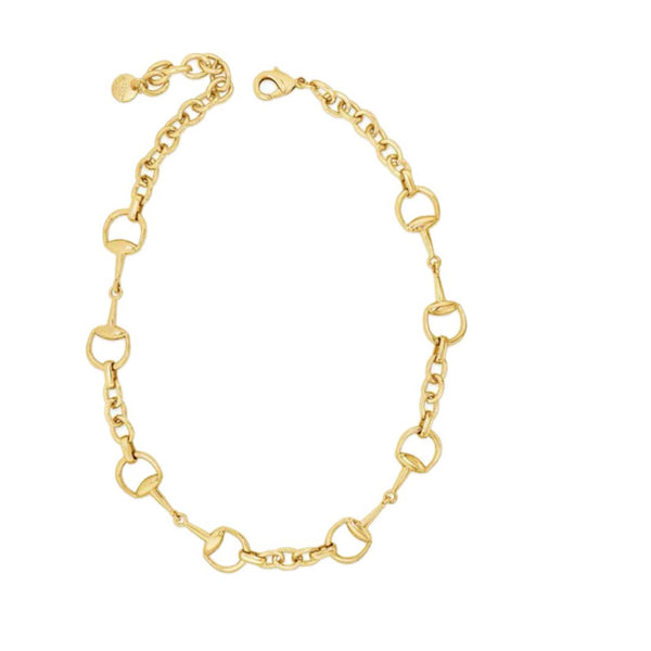 Stirrup Necklace in Gold by Absolute Jewellery
