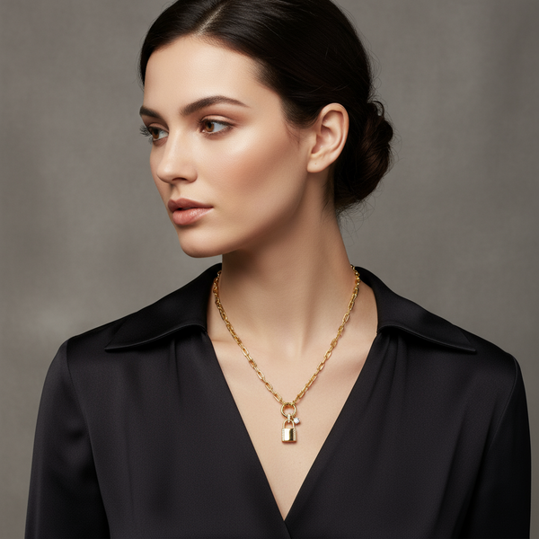 Lock Bracelet with Charm by Absolute Jewellery