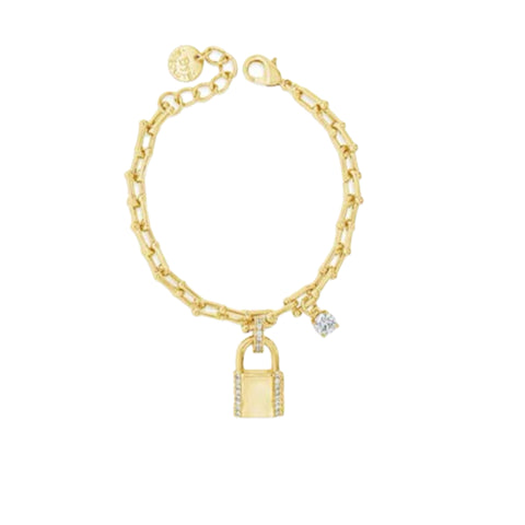 Lock Bracelet with Charm by Absolute Jewellery