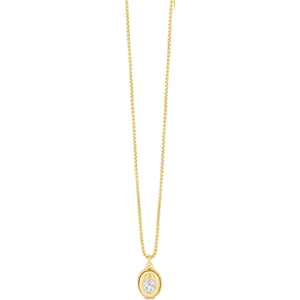 Long Gold and Diamond Pendant by Absolute Jewellery 30”