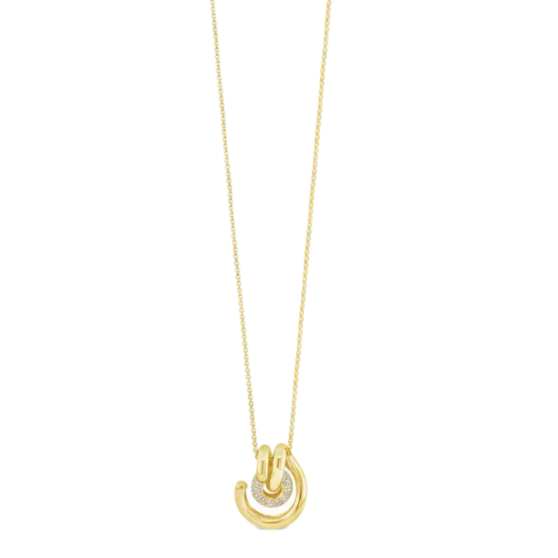 Long Diamond Encrusted pendant 30” by Absolute Jewellery
