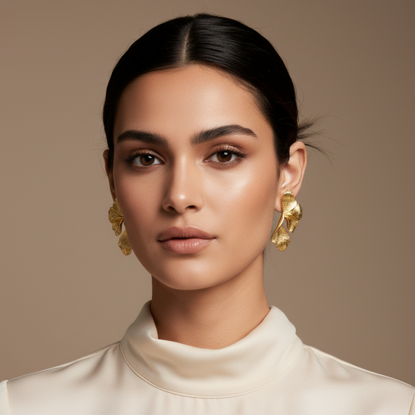 Statement large Gold Earrings by Absolute Jewellery