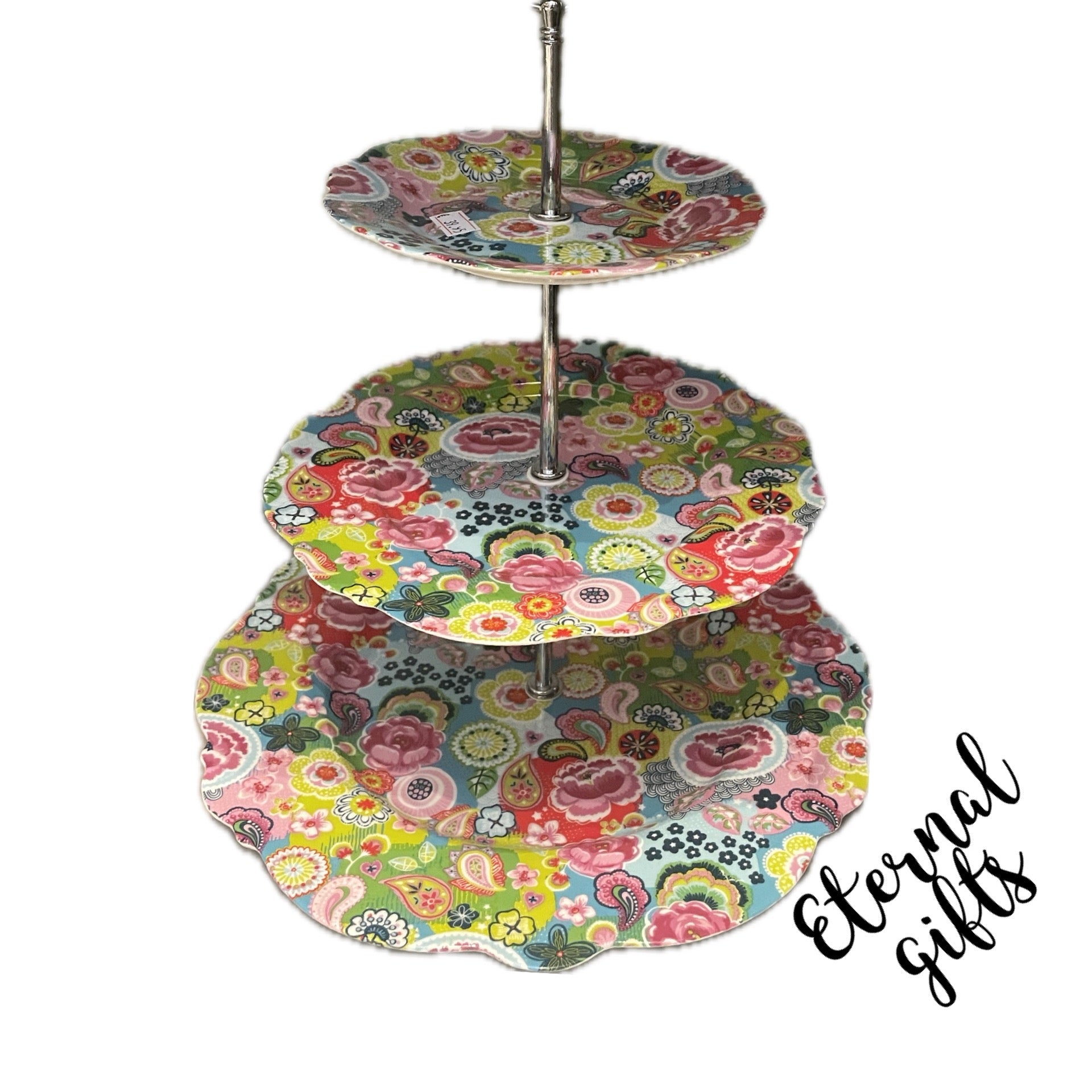 Burst of Colour 3 Tier Cake Stand by Shannonbridge Pottery