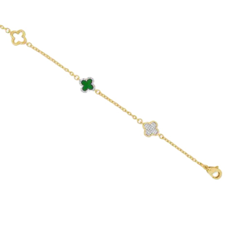 Emerald / Malachite Bracelet by Absolute Jewellery