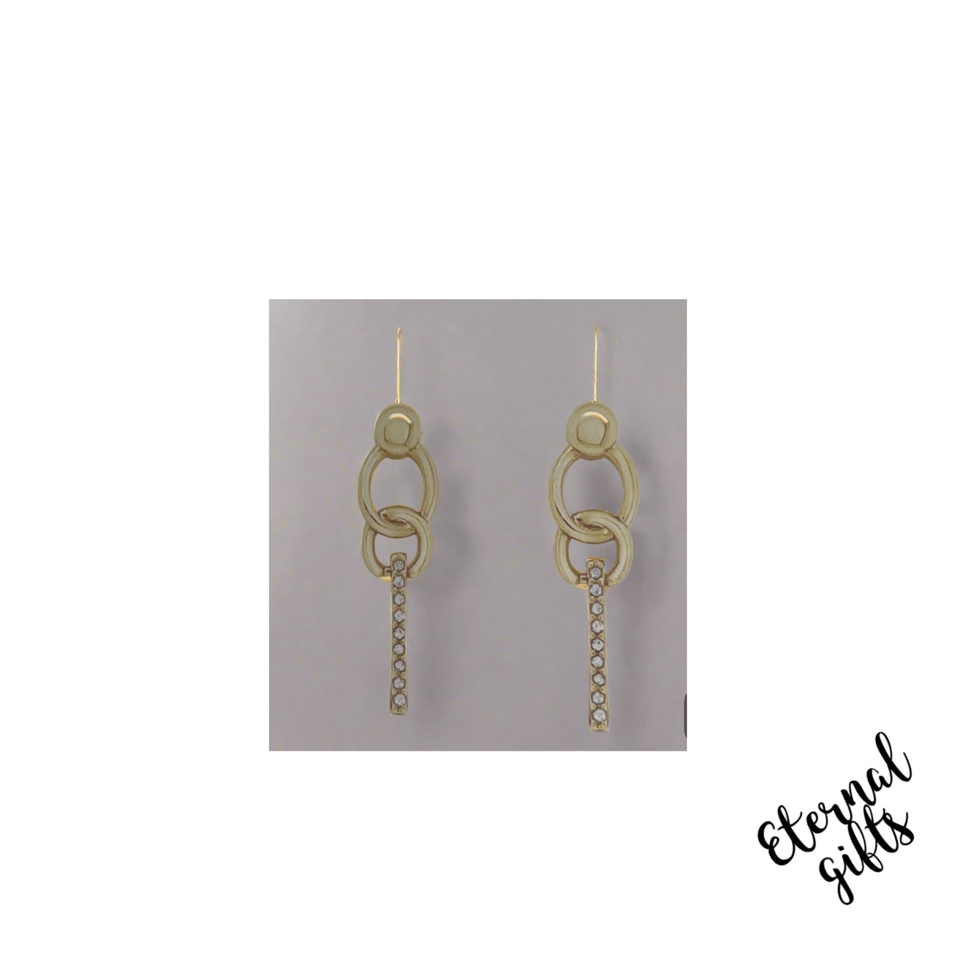 Interconnecting Long Earrings in Gold by Absolute Jewellery