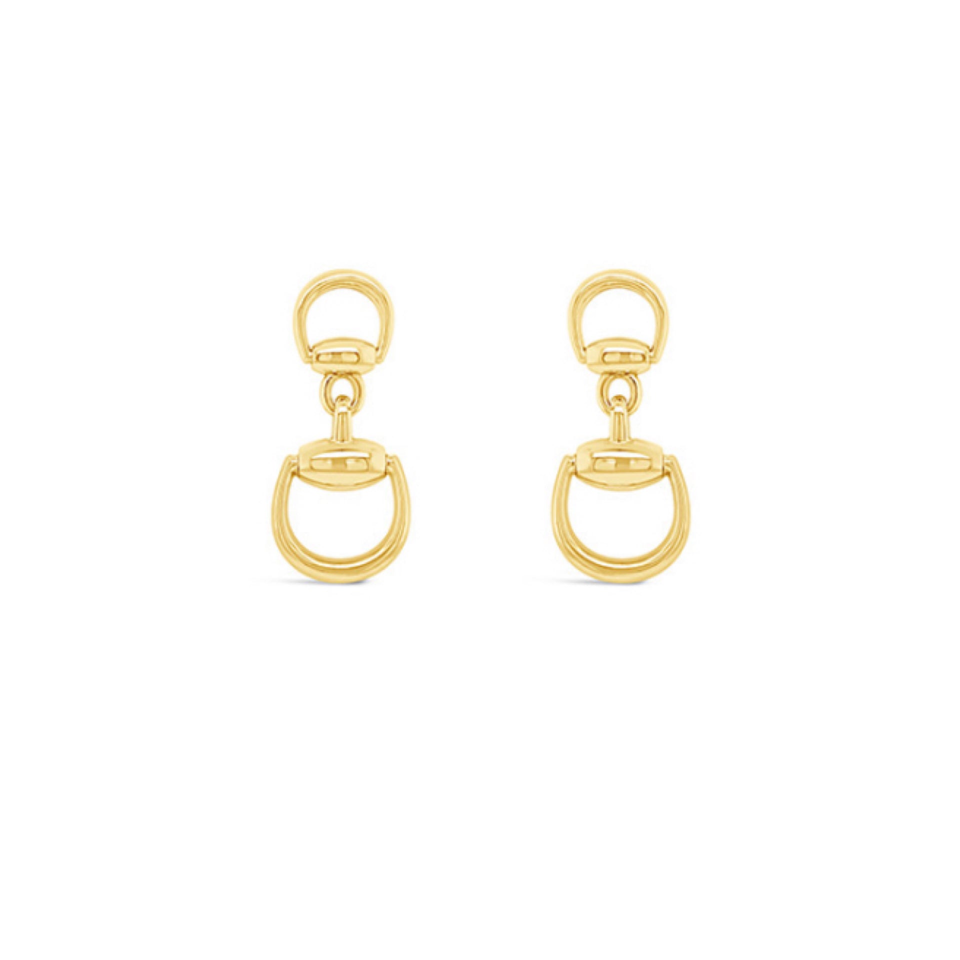 Gold Stirrup Earrings by Absolute Jewellery