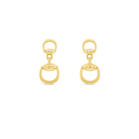 Gold Stirrup Earrings by Absolute Jewellery
