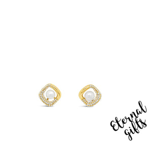 Pearl Gold Earrings by Absolute Jewellery