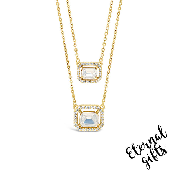 Double Layer Opal and Gold Necklace by Absolute Jewellery