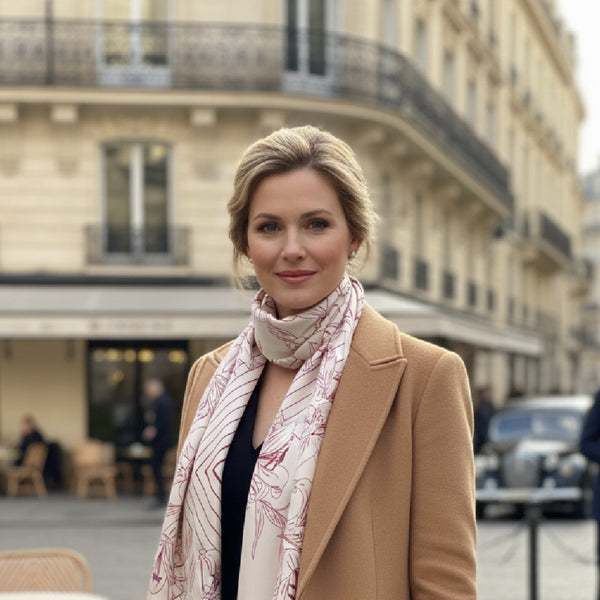 Classical Burgundy Dress Scarf