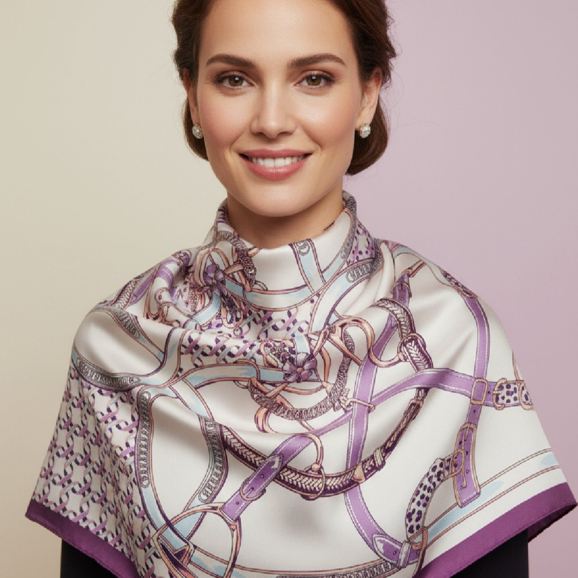 Classical Dress Scarf in Purples