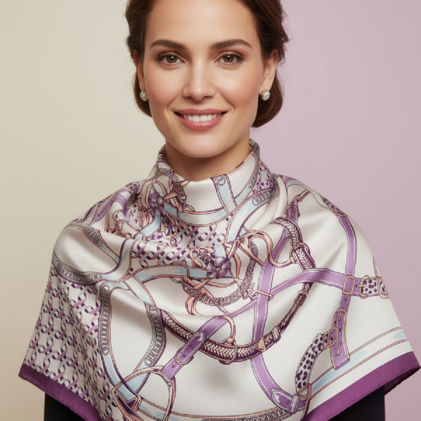 Classical Dress Scarf in Purples