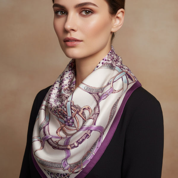 Classical Dress Scarf in Purples