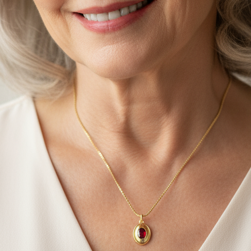 Siam Pendant in Gold by Absolute Jewellery