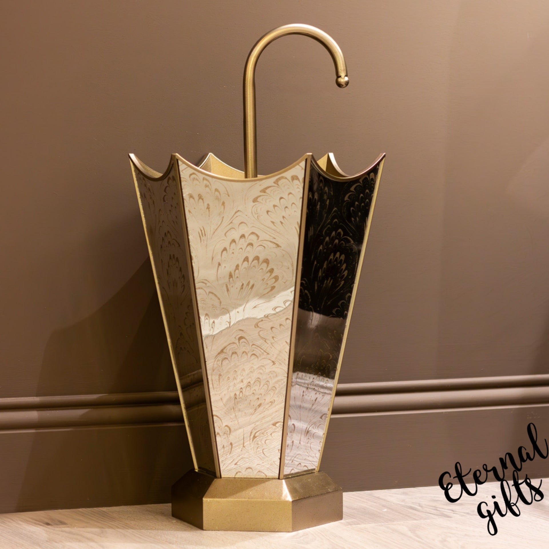 Lyra Umbrella Stand Champagne