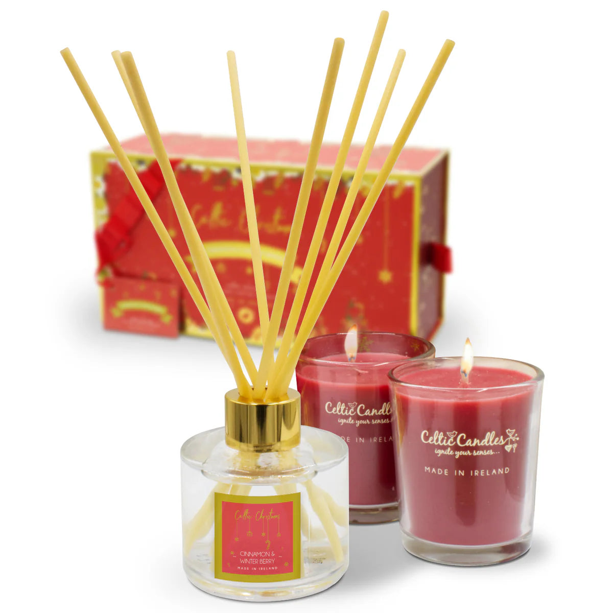 Mini Cinnamon and Winter Berries Gift Box from Celtic Candles