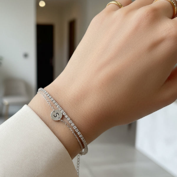 ‘S’ Initial Charm Bracelet by Kilkenny Silver