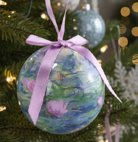 Christmas Ball, Monet, Waterlilies, ubreakable