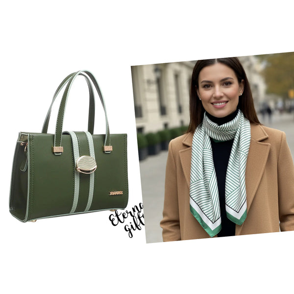 The Lorna MINI handbag in Green by Bessie