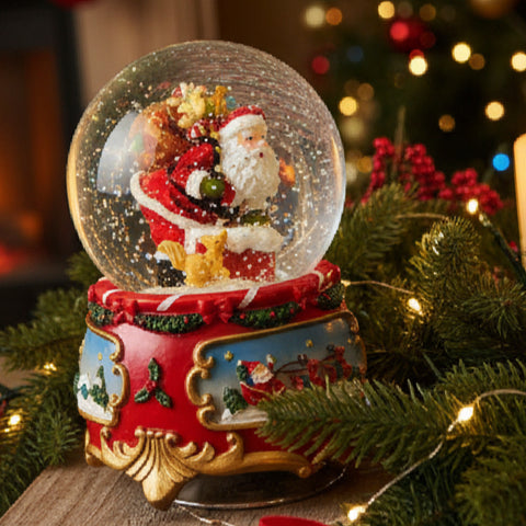 Santa 80 mm snow globe