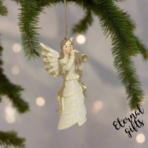 Angel with Trumpet Christmas Tree Hanger