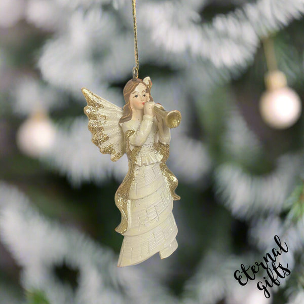 Angel with Trumpet Christmas Tree Hanger