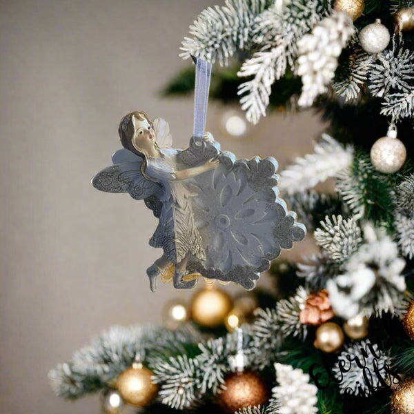 Little Nymph with Star in Gold/Silver Christmas Tree Hanger