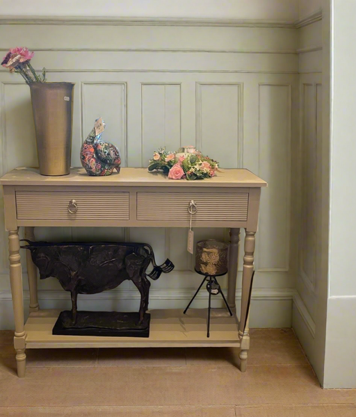 Pebble Grey Console Table ( 2 Drawer)