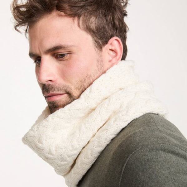 Newport Aran Cable Snood - Cream